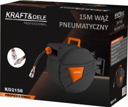 Rola furtun pneumatic cu strangere automata 15m+1,5m 1/4" KD2158 - Img 3