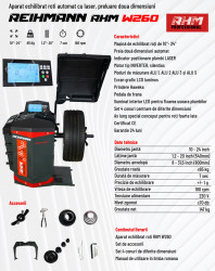 Aparat echilibrat roți RHM W260 cu ecran grafic LCD - Img 8