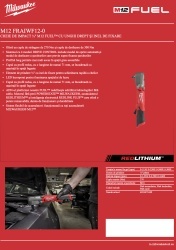 Cheie de impact ½″ M12 FUEL™ cu unghi drept și inel de fixare MILWAUKEE M12 FRAIWF12-0 (fără acumulatori, încărcător și cutie) - Img 7