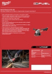 Polizor unghiular 125 mm cu comutator culisant M18 FUEL™ MILWAUKEE M18 FSAG125X-0X fara acumulator si incarcator - Img 7