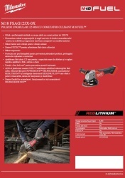 Polizor unghiular 125 mm cu comutator culisant M18 FUEL™ MILWAUKEE M18 FSAG125X-0X - Img 10