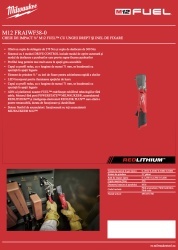 Cheie de impact ⅜″ M12 FUEL™ cu unghi drept și inel de fixare MILWAUKEE M12 FRAIWF38-0 (fără acumulatori, încărcător și cutie) - Img 7