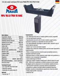 Cric de canal Fisa tehnica