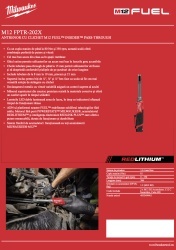 Antrenor cu clichet Milwaukee M12 FUEL™ INSIDER™ pass-through M12 FPTR-202X cu acumulator si incarcator - Img 10