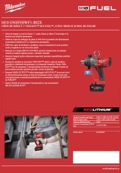 CHEIE DE IMPACT 1″ ONE-KEY™ M18 FUEL™, CUPLU RIDICAT ȘI INEL DE FIXARE MILWAUKEE M18 ONEFHIWF1-802X (fara acumulator si incarcator) - Img 8