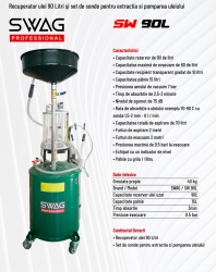 Recuperator ulei SWAG cu sonde pentru extracție și pompare 90L - Img 3