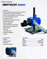 Fisa Exhaustor gaze esapament AIRTECH 