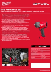 Pistol impact MILWAUKEE M18 FHIW2F12-502X cuplu desfacere 2034Nm - Img 9