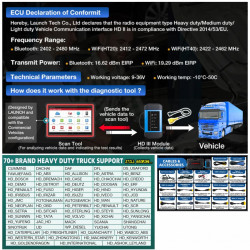 Tester diagnoză auto și camioane Launch X431 PRO3S + HDIII - Img 5