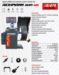 Aparat pentru echilibrat roti RHM W5 masurare automata si laser fisa tehnica