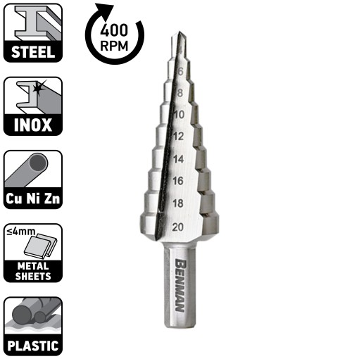 Burghiu conic in trepte HSS-M2