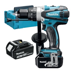 Masina de gaurit cu percutie cu 2 acumulatori 18V-3.0Ah, DHP458