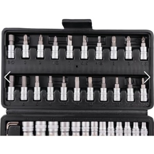Trusa chei tubulare CrVa 1/4'', 46pcs Kennedy - Img 3