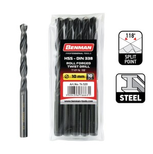 Burghiu pentru metal HSS-R, DIN338