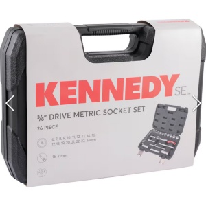 Trusa chei tubulare CrVa 3/8'', 26pcs Kennedy - Img 5