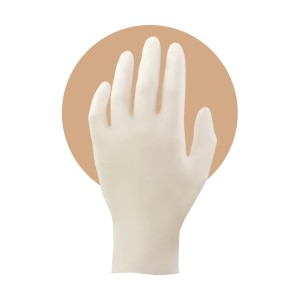 Manusi de unica folosinta latex, pudrate, 100pcs - Img 1