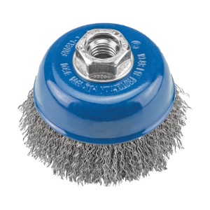Perie de sarma cupa, fir ondulat INOX