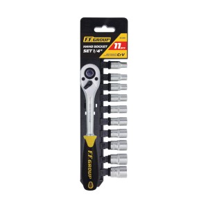 Trusa chei tubulare CrVa 1/4'', 11pcs