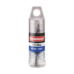Burghiu conic in trepte elicoidal HSS-M2 acoperire TiAIN - Img 2