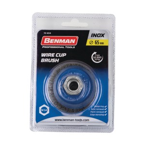Perie de sarma cupa, fir ondulat INOX - Img 2