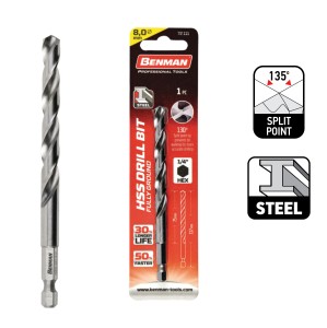 Burghiu pentru metal HSS-G, portbit 1/4''