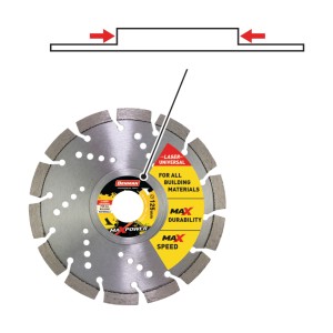 Disc diamantat segmentat MaxPower, beton armat - Img 2