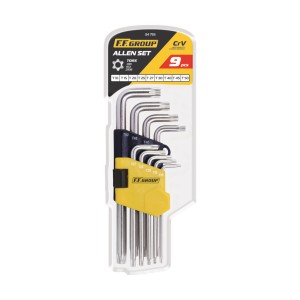 Set 9 chei imbus torx cu gaura lungi TX10-50, CrVa - Img 2