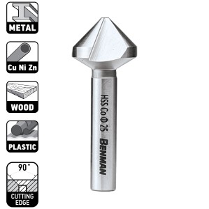Tesitor conic 90° HSS-Co5%, DIN335C - Img 1