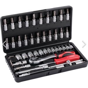 Trusa chei tubulare CrVa 1/4'', 46pcs Kennedy