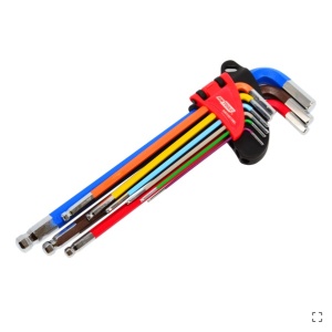 Set 9 chei imbus hexagonal sferic extralung 1.5-10mm AW Tools