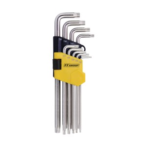 Set 9 chei imbus torx cu gaura extralungi TX10-50, CrVa - Img 1