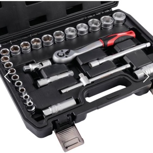 Trusa chei tubulare CrVa 3/8'', 26pcs Kennedy - Img 3