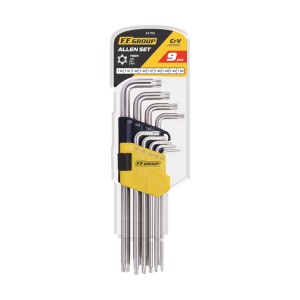 Set 9 chei imbus torx cu gaura extralungi TX10-50, CrVa - Img 2