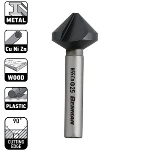 Tesitor conic 90° HSS-Co5%, DIN335C, acoperire TiAIN - Img 1