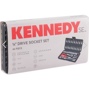 Trusa chei tubulare CrVa 1/4'', 46pcs Kennedy - Img 5