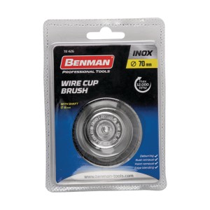Perie de sarma pensula cu coada, fir ondulat INOX - Img 2