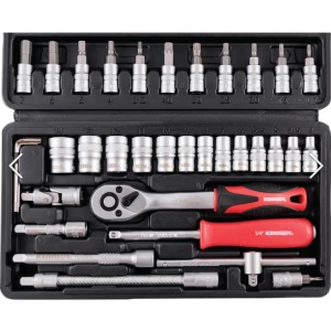Trusa chei tubulare CrVa 1/4'', 46pcs Kennedy - Img 2