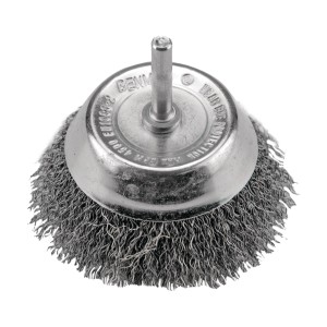 Perie de sarma pensula cu coada, fir ondulat INOX