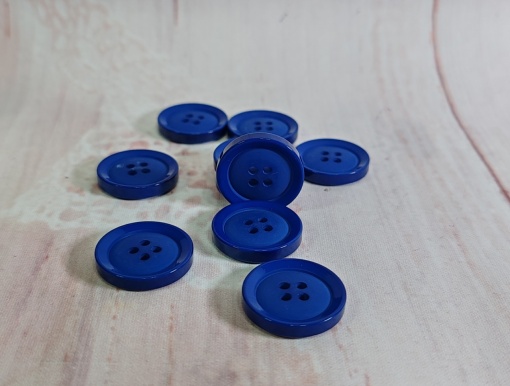 Nasturi rotunzi 2 cm - albastri - set de 10 bucati