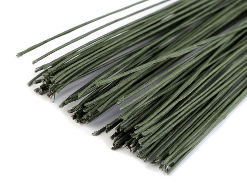 Sârmă floristica verde, Ø1,3 mm, lungime 40 cm - 20 buc la set