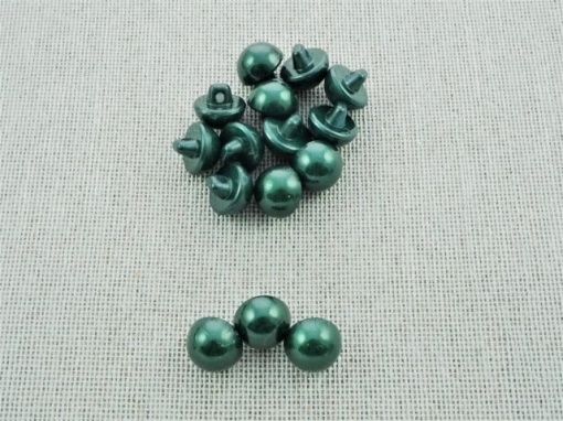 Nasturi perla verde smarald - set 10 buc