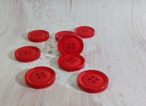 Nasturi rotunzi 2 cm - rosu - set de 10 bucati