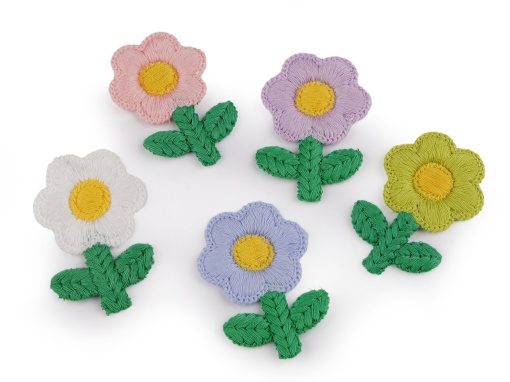 Floare brodata 3,8 x 6 cm