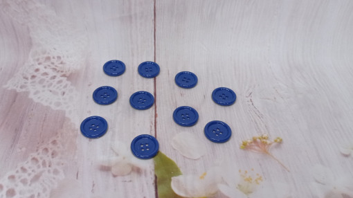Nasturi rotunzi albastru - set 10 buc