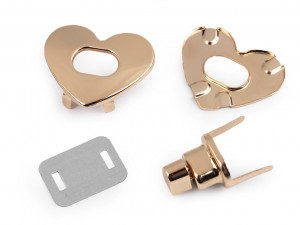 Închizătoare geantă 32x26 mm - auriu rose - Img 2