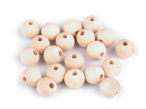 Mărgele din lemn nelacuite Ø16 mm