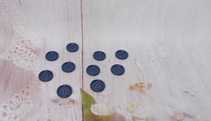 Nasturi rotunzi bleumarin - set 10 buc