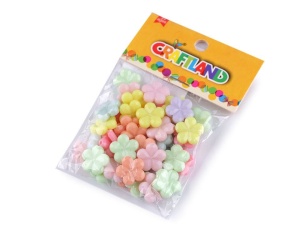 Mărgele plastic - stea, inimă, floare, 20 g - Img 6