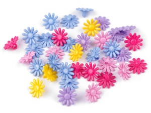 Nasturi din plastic / margele flori Ø15 mm - Img 1