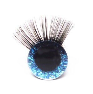 Ochi cu sclipici Ø14 mm cu gene